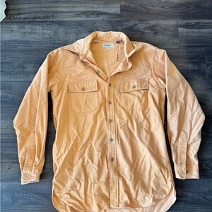 L.L. Bean Men's Peach Button-Up Shirt Jacket